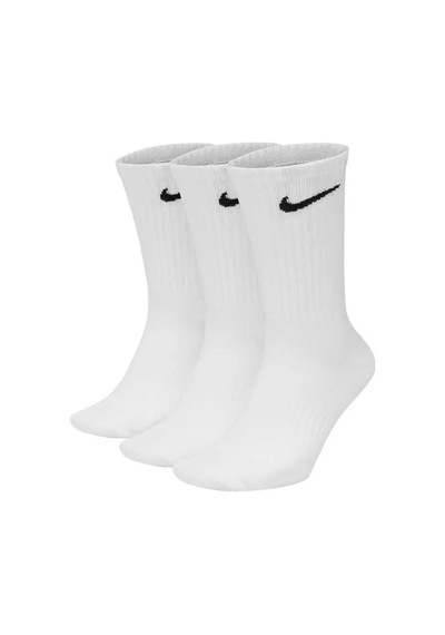 Nike Sx7676-100 Everyday Lightweight Crew Antrenman Çorapları 3 Çift Beyaz