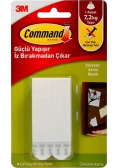 3M Command 17206 Büyük Boy Cırt Cırt Bant 5 Paket 3M Command 17206 Büyük Boy Cırt Cırt Bant 5 Paket