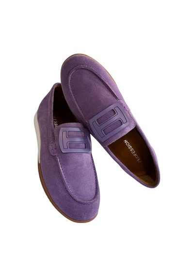 Tufan Shoes Lila Hakiki Süet Deri Toka Detay Comfort Günlük Ayakkabı Lila
