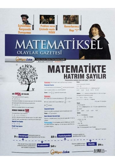Hiper Zeka Tüm Sınavlar İçin Matematiksel Olaylar - Matematik Gazetesi