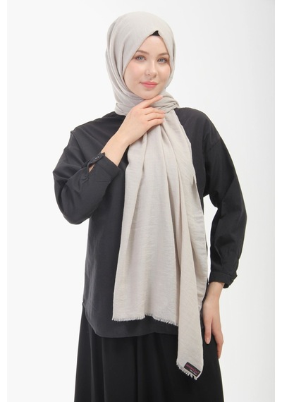 Manolyaşal İslamic Hijab Aerobin Caz Şal Krem