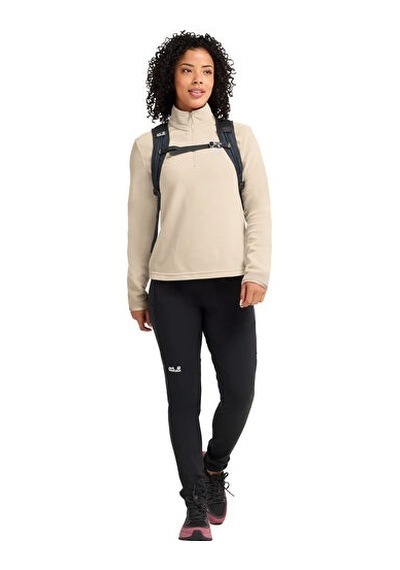 Jack Wolfskin Taunus 100 Hz W Kadın Outdoor Çeyrek Fermuarlı Polar Üst A65801-a0084 Bej