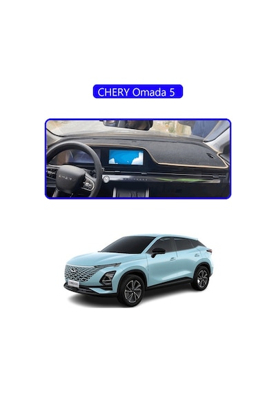 Chery Omada 5 Torpido Koruma Halısı Mavi Kenar