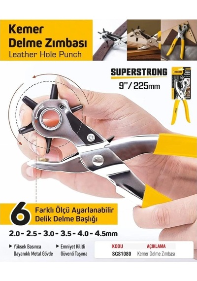 Sgs 1080 Kemer Delme Zımbası Sgs 1080 Kemer Delme Zımbası