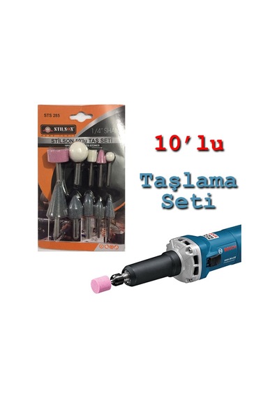 10 Parça Taşlama Ucu Gravür Seti Hobi Seti Mini Taşlama Uçları