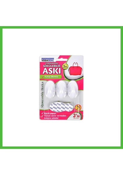 Vaveni 3lü Beyaz Yapışkanlı Askı Arz Diğer