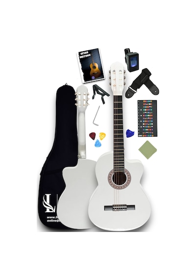 Cg-3901wh Klasik Gitar 4/4 Sap Ayarlı Kesik Kasa Full Set