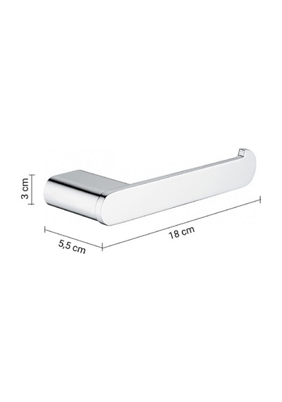 Azzorre Tuvalet Kağıtlık, Açık - Krom