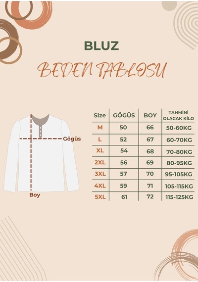 Kadın Bej Sarmal Desen Taşlı İşlemeli Yırtmaçlı Likralı Viskon Anne Penye Bluz