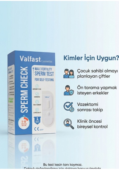 Erkek Fertilite Kiti - Evde Hızlı Hücre Yoğunluğu Kontrol Ve Ön Tarama Testi - 1 Adet
