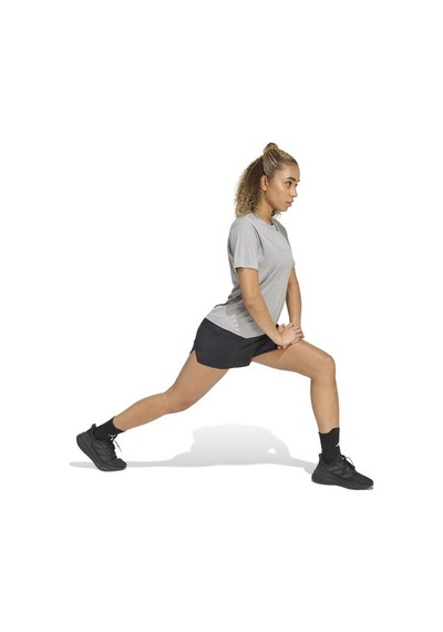Adidas Running Essentials Kadın Gri Yuvarlak Yaka Tişört Gri