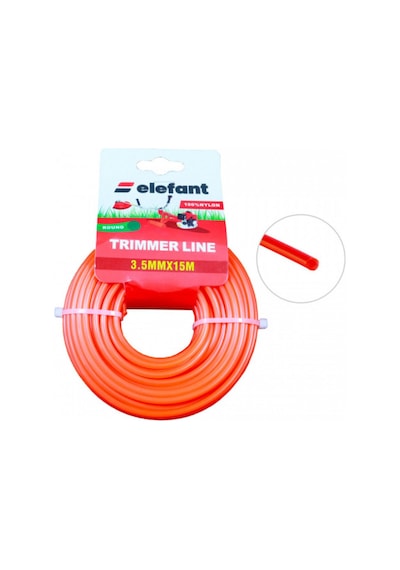 Tırpan Misinası Motorlu Tırpan Yuvarlak Misina 3,5mm X 15 Metre