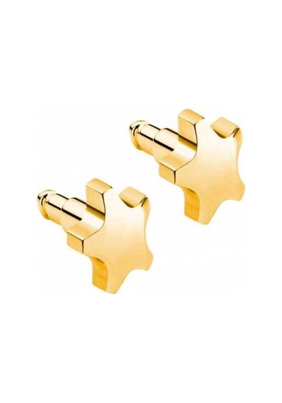 Gold Kalp-yıldız-top Kulak Delme Küpesi 12 Çift Gold
