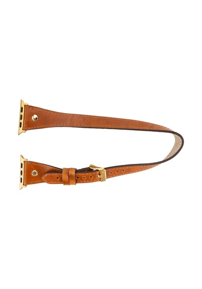 Alpıne Double Tour Heritage Tan Hakiki Deri Apple Uyumlu Watch Kordonu - 44/45/46/49mm