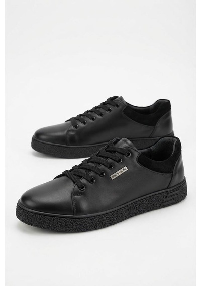 Pierre Cardin Anatomik Orijinal Ürün Hakiki Deri Sneaker Erkek Ayakkabı 169-581 Siyah