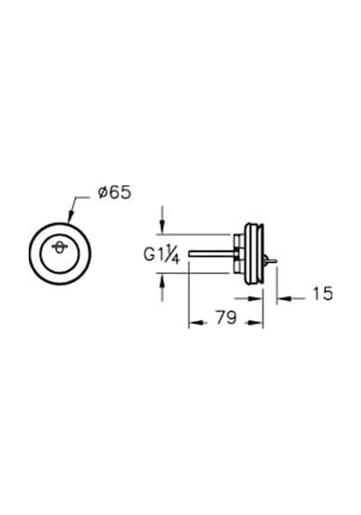 VitrA A45137 Lavabo Yuvarlak Süzgeci.Sabit