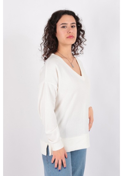 Busem W0011332 Kadın Kazak Ekru