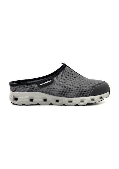 King Paolo H1275 Erkek Önü Kapalı Memory Foam Spor Terlik Füme