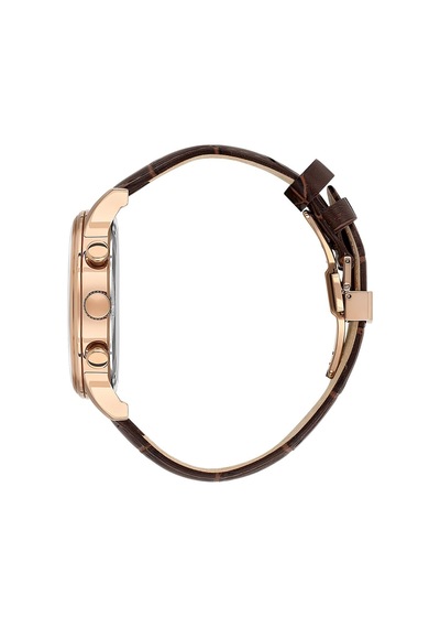 Santa Barbara Polo & Racquet Club Kahverengi Deri Kordon Rose Gold Kasa Spor Erkek Kol Saati Sb.1.10593-4