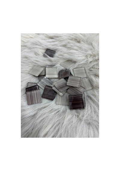 Sanatsal Kristal Mozaik Ks-16 23x23mm Çizgili Bej Mix 250gr