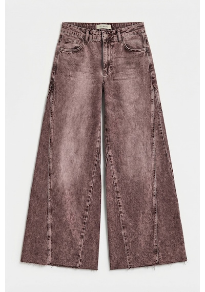 it's basic Kadın Koyu Kot Rengi 4s6-157 Süper Palazzo %100 Koton Denim Jean