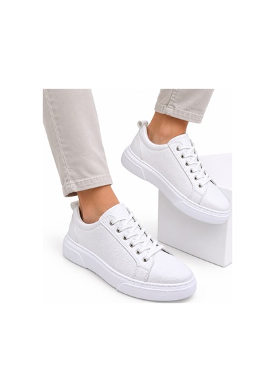 Yalçın Erkek Casual Bağcıklı Ortopedik Rahat Kaymaz Taban Sneaker Ayakkabı Beyaz - 919615758 Beyaz
