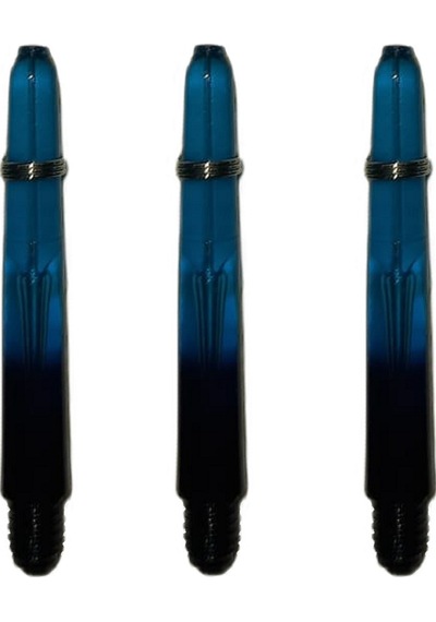 5 Set 15 Adet 35mm Mavi-siyah Polikarbon Şeffaf Dart Shaft-şaft