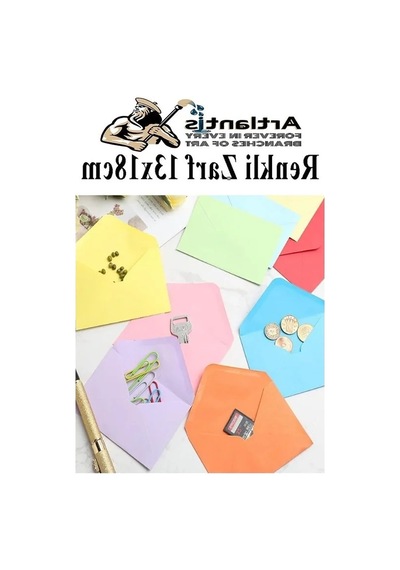 Renkli Mektup Zarfı Seti, 13x18 Cm, 25 Adet, 5 Renk