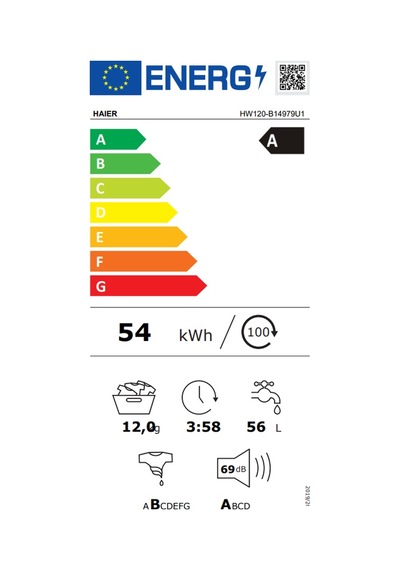 Haıer HW120-B14979U1 A 1400 Devir 12 KG Wi-fi + Çamaşır Makinesi Beyaz