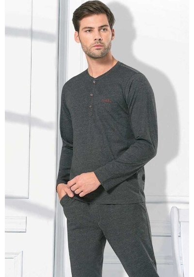 Pierre Cardin 5345 Yazlık Uzun Kol Erkek Pijama Çeyizlik Kutulu