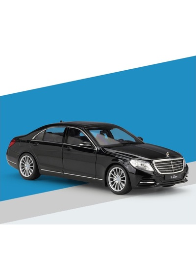Welly 1:24 Mercedes-Benz S-Class Siyah 1:24 Model Araba