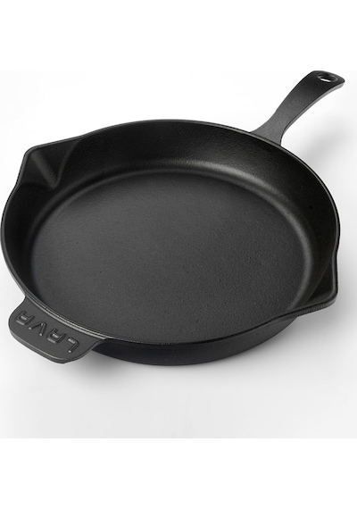 Lava Döküm Yuvarlak Kızartma Tavası Metal Kulplu Çap 34 CM