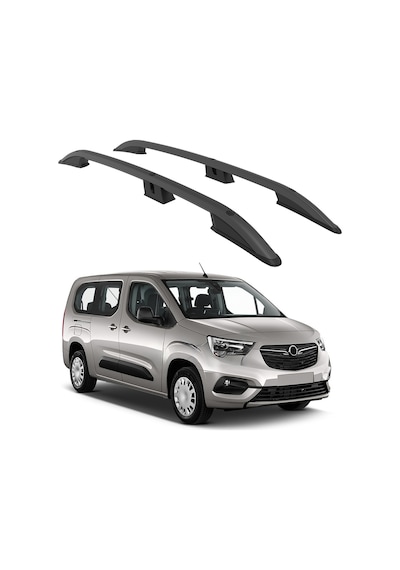 Opel Combo E 2019-2023 Kısa Şasi Turtle Crown Tavan Çıtası Siyah