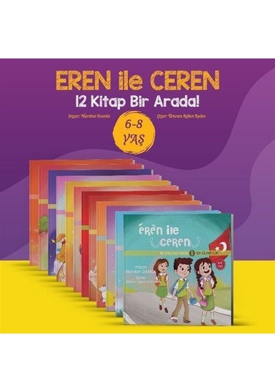 Eren İle Ceren İlk Okuma Serisi 12 Kitap Takım / Nurdan Damla