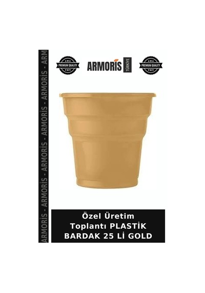 Özel Üretim Toplantı Plastik Bardak 25 Li Gold