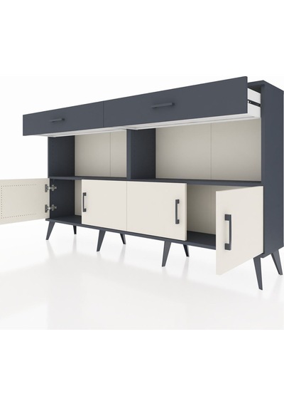 Arges Konsol 2 Raflı 2 Çekmeceli 4 Kapaklı 176x30x99 Antrasit-aytaşı/antrasit Aytası/antrasıt - Antrasıt Arges Konsol 2 Raflı 2 Çekmeceli 4 Kapaklı 176x30x99 Antrasit-aytaşı/antrasit Aytası/antrasıt - Antrasıt
