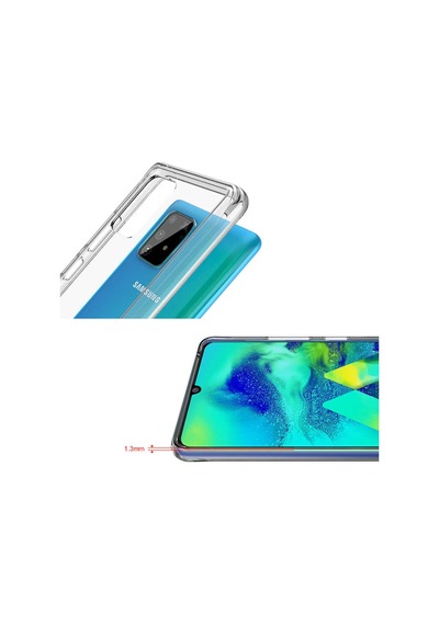 Samsung Uyumlu Galaxy A91 (S10 Lite) Kilif Seffaf Sararmaz Gard Silikon 405442988