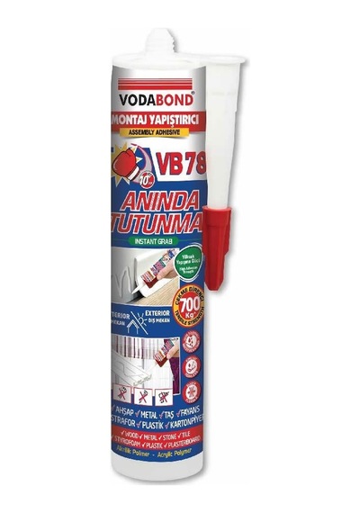 Vodabond Vb78 Anında Tutunan Montaj Yapıştırıcı Beyaz 420 Gr Beyaz
