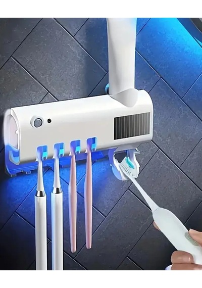 Kargo Sensörlü Uv Sterilize Diş Fırçası Tutucu Ve Macun Sıkma Aparatı Najmaddin Çok Renkli