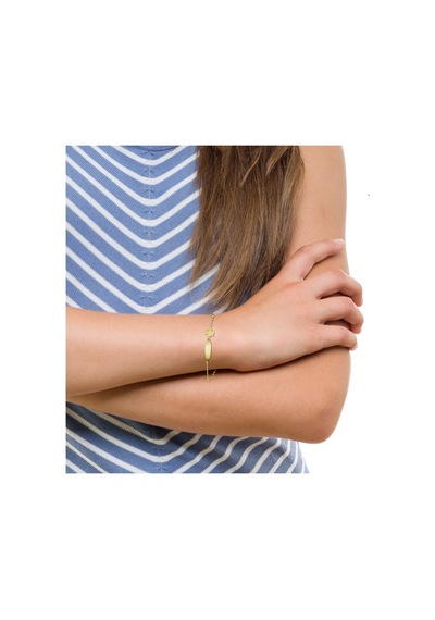 I.d. Armband 375er Gelbgold Şans Tılsımı Miniklere Özel Güvenli Ve Şık Tasarım Altın