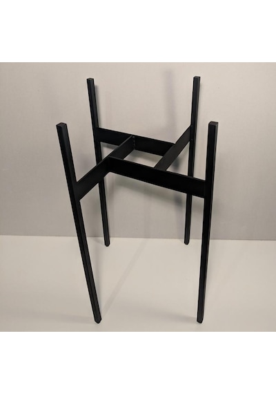 Çiçek Sehpası Metal Saksılık Modeli  Çiçeklik Standı Siyah