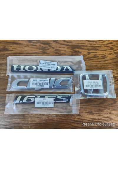 Honda Bagaj Amblem Yazısı Civic Uyumlu 3m Bantlı Arka Logo 1.6 İes Civic 1998-1999-2000