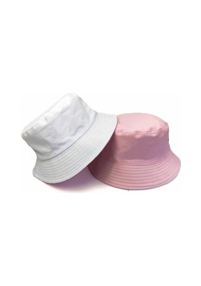 Caxis Unisex Bucket Balıkçı Şapka 2'li Takım Beyaz Toz Pembe
