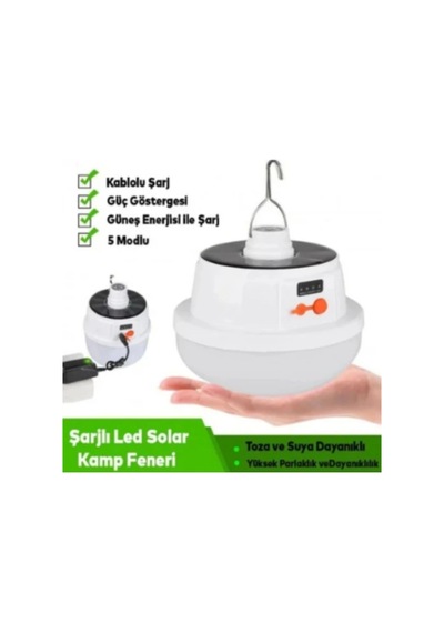 Klaus Güneş Panelli Kamp Lambası 5w 280lumen 2400mah