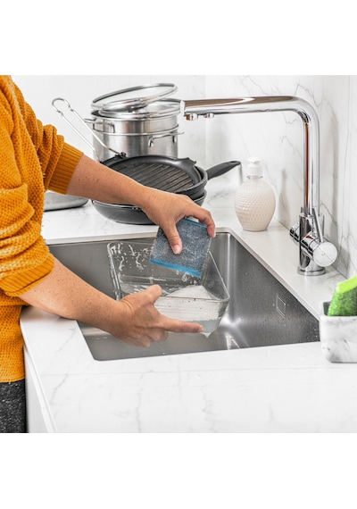 Vileda Power Inox Colors Çelik Bulaşık Sünger 5 x 3'lü