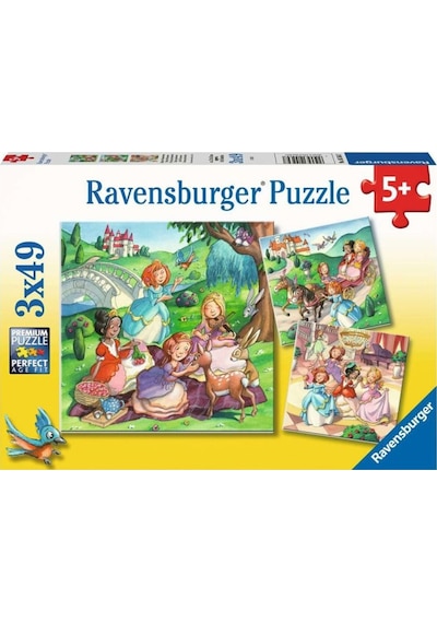Ravensburger 3X49 Parça Puzzle Küçük Prensesler 055647