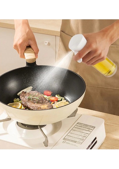 Zeytinyağı Limon Cam Sprey Şişesi Cam Yağ Püskürtücü Yağdanlık Airfryer Tasarruf 200 Ml Renkli