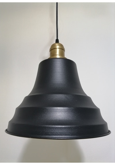 Riolight Retro Siyah Içi Beyaz Tekli Metal Sarkıt Çap: 27Cm (538288198)