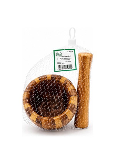 Ahşap Bambu Havan Sarımsak Dövecek 8 Cm Renkli