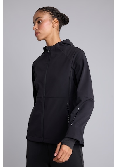 Defacto Rüzgar Geçirmez Su İtici Softshell Slim Fit Kapüşonlu Fermuarlı Cepli Yağmurluk C4951ax26aubk81 Siyah-bk81